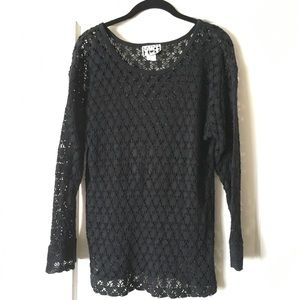 VINTAGE! 1990’s LAJATE Goth/Bohemian Black Top.